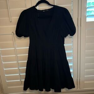 Black eyelet Zara dress